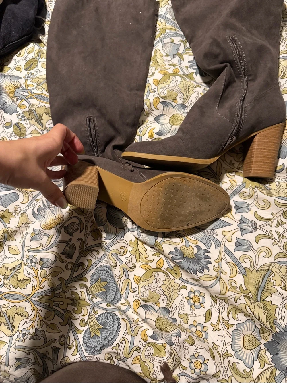 Target Brown Over-the-Knee Suede Block Heel Boots